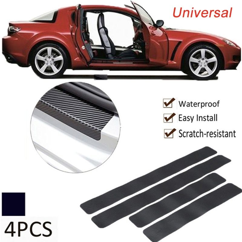 Universal Car Sill Scuff Anti Scratch Carbon Fiber Door Plate Scuff Protection