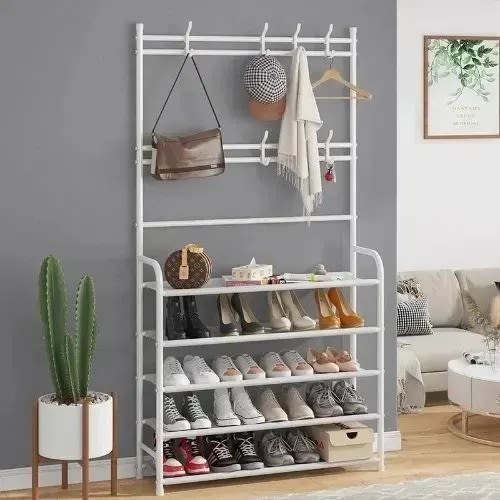 2 In 1 Cloth Hanger And Shoe Rack