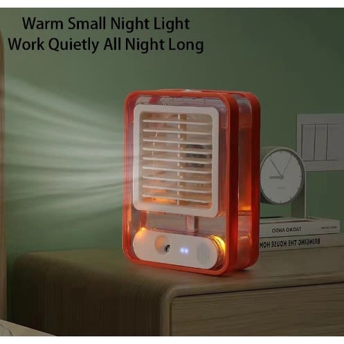 Mini Fan With Humidifier And Night Light