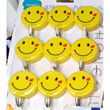 Smiley Wall Adhesive Hook