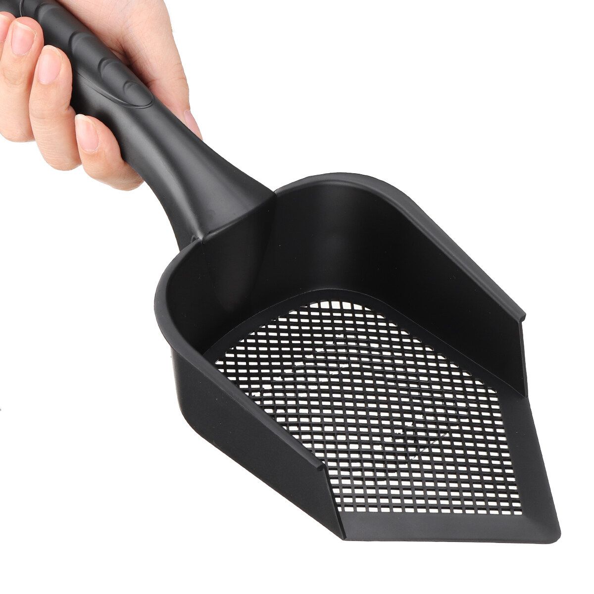 Digging Sifting Scoop Cleaner Corner Sand Shovel Plastic Beach Water Detector Terrarium Bedding Substrate Litter Tool 2.5mm Holes Pointed