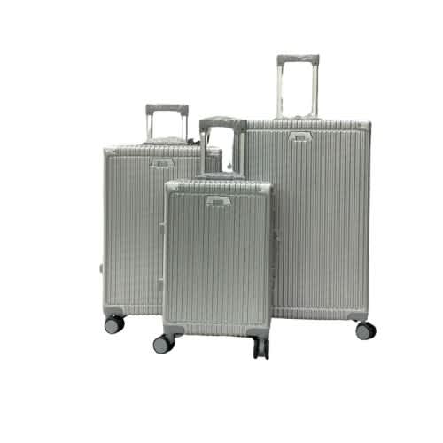 3 Set Pc Aluminum Luggage