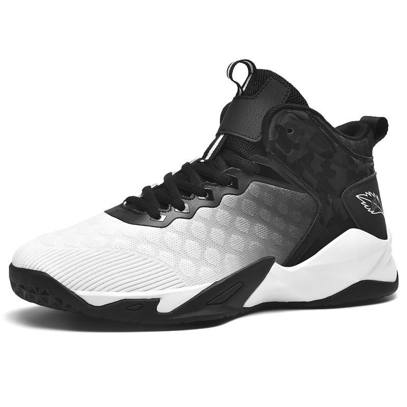 Plus Size (39-48) Basketball Shoes Men's Sports Shoes Black