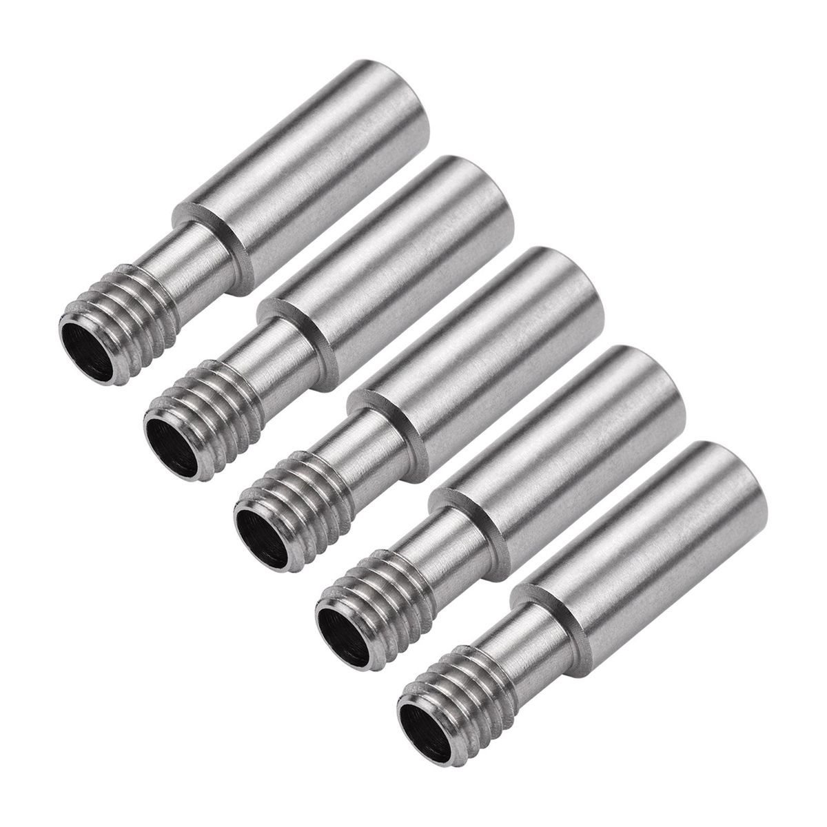 5pcs All-Metal Heatbreak Throat MK8 Extruder Throat Tube M6 Screw 26mm Length Compatible with CR-10/Ender Series 3D Printer Hotend