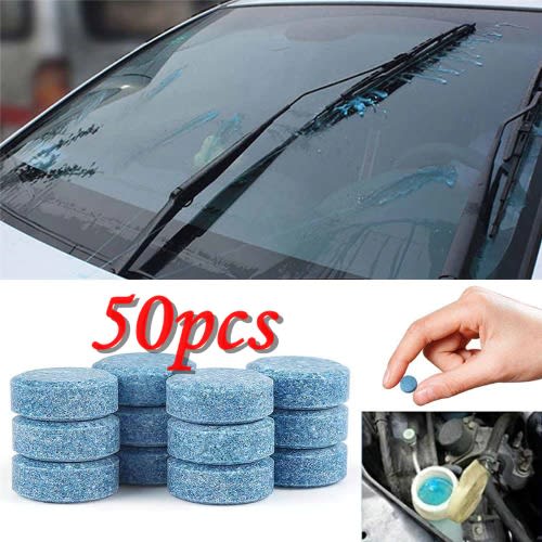 50pc Car Wiper Detergent Effervescent Tablets Auto Windshield Cleaner