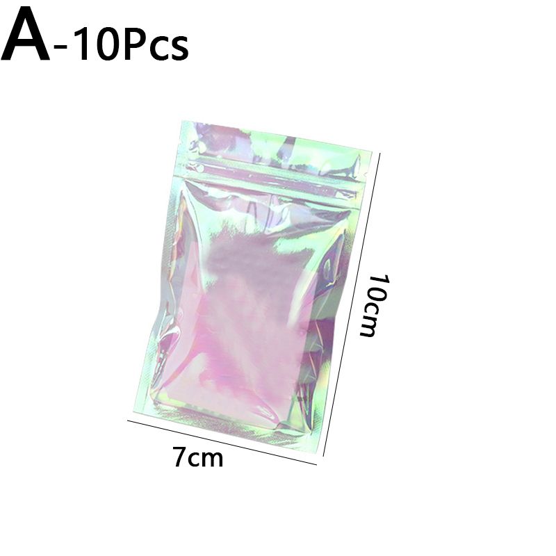 Food Storage Leaves Mylar Ziplock Bags Waterproof Packaging 7x10cm Cooki Transparent Bag Plastic Print Storage Pouches-Light Grey-10Pcs