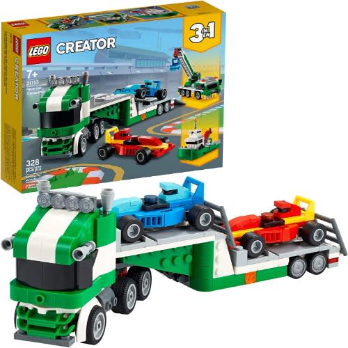 Creator 3in1 Race Car Transporter 31113 Building Kit (328 Pieces)