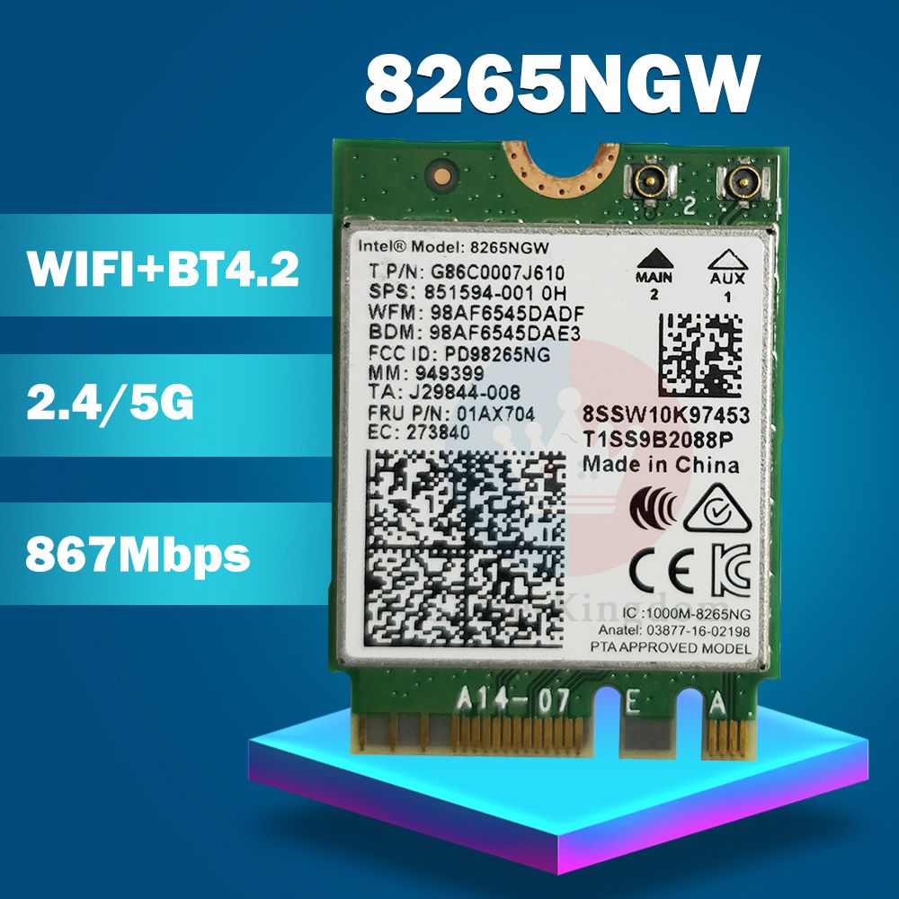 2.4G 5Ghz Wifi BT Wlan For Intel 8265NGW 8265AC Wireless-AC