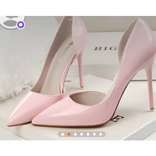 Stiletto Heeled Shoes-Pink