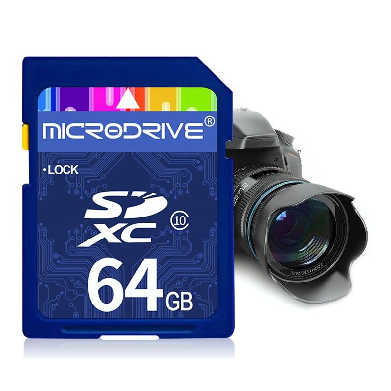 Microdrive 64GB High Speed Class 10 SD Memory Card For All Digital Devices With SD Card Slot