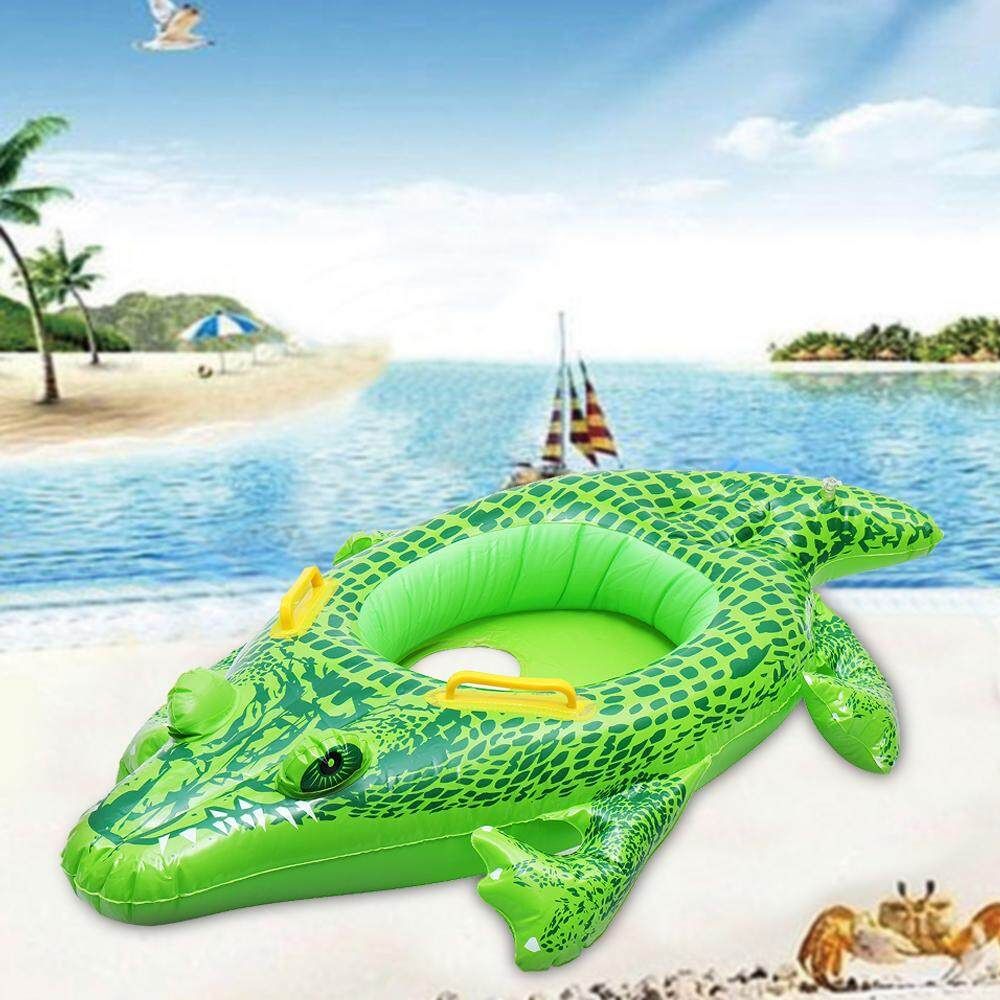 Inflatable Kids Baby Crocodile Swimming Ring Float Boat Seat Swim Pool Floaties