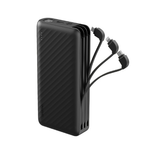 27000mah Traveler 12w Fast Charging Powerbank With In-built Cables