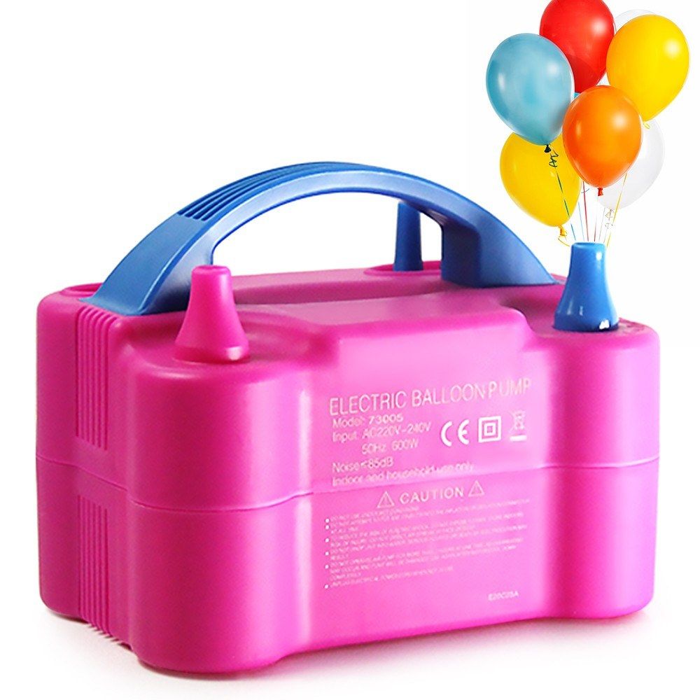 Electric Balloon Pump Portable Air Blower Pump Dual Nozzle