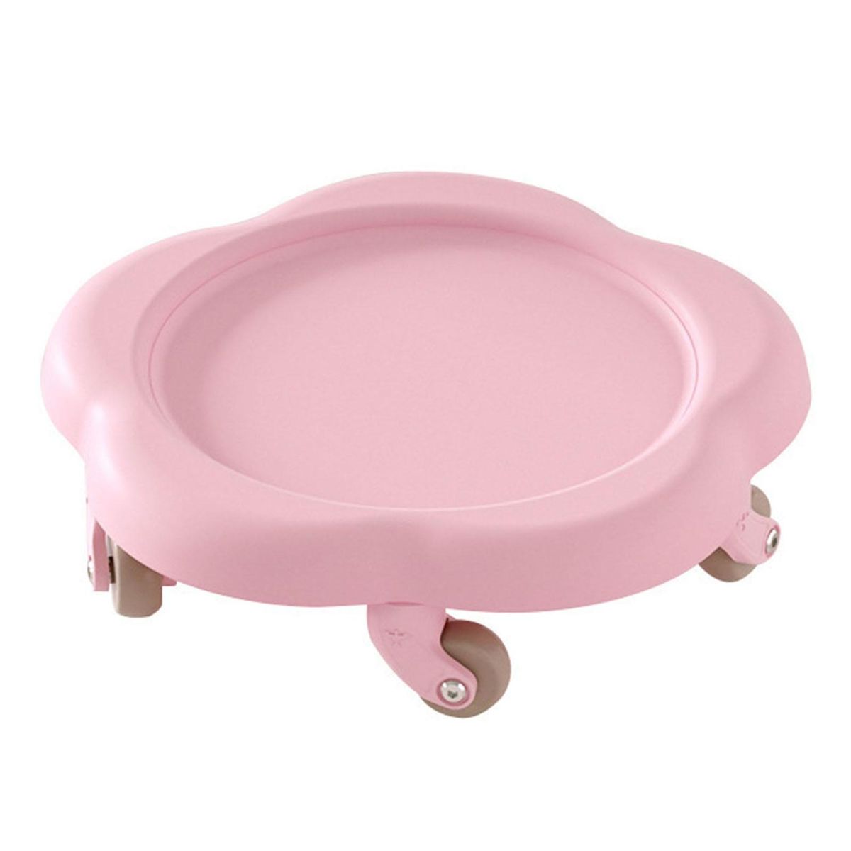 Core Strength Trainer Ultra-quiet 5-wheel Ab Roller Tray for Men Pink