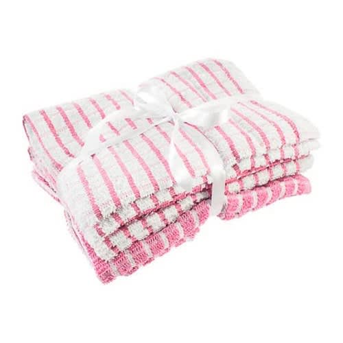 Tea Towel 4-pack - White/pink