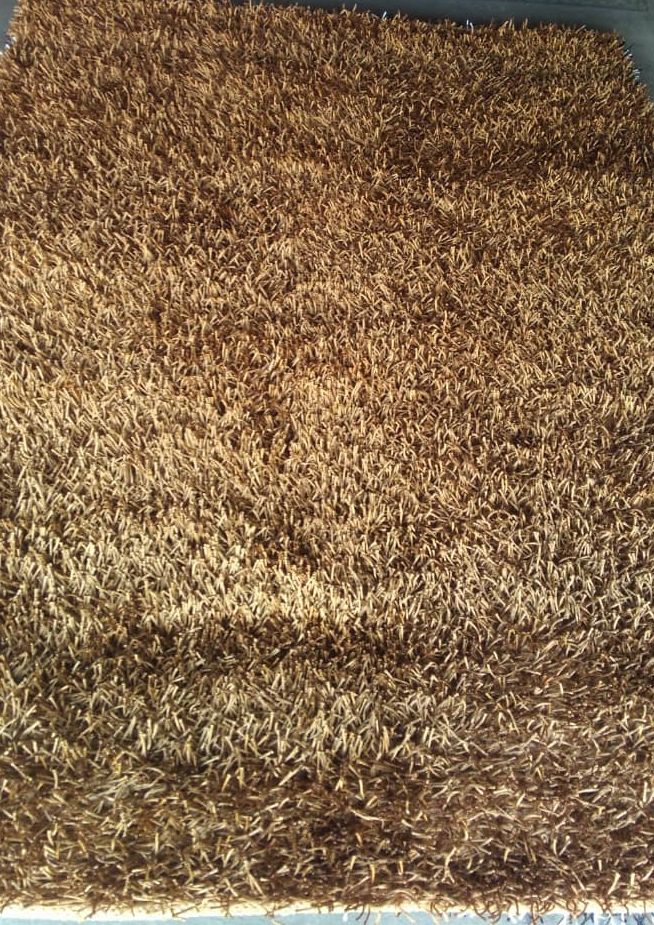 5*7ft Indian Shaggy Rug-gold