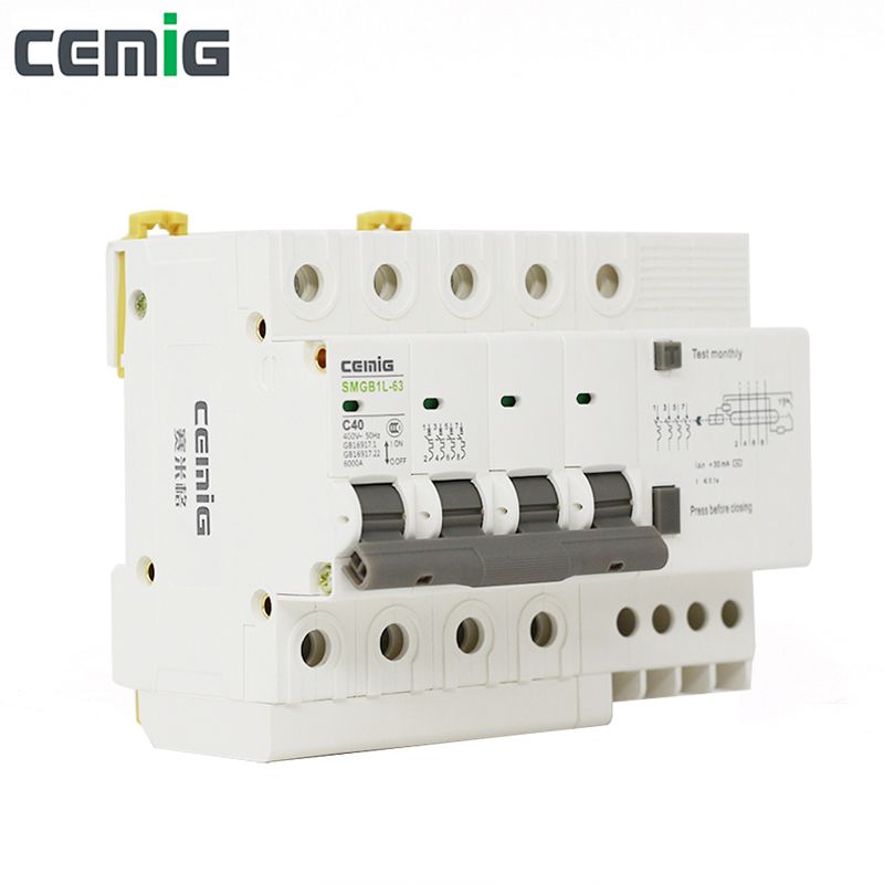 Cemig SMGB1L-63 Miniature Leakage Circuit Breaker MCB Phase