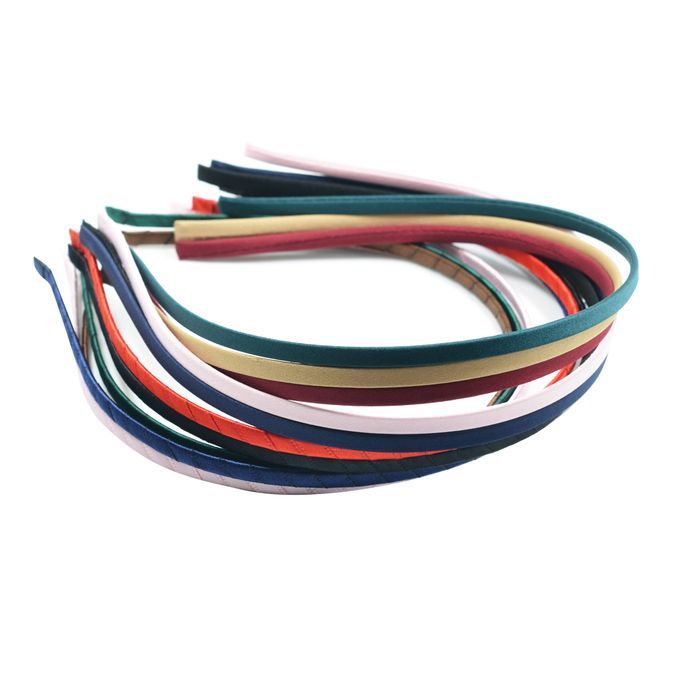 12 Pieces Girls  Women DIY Satin Fabric Covered Ribbon Metal