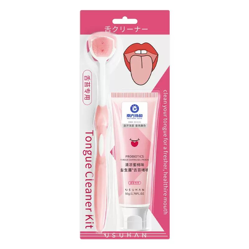 Tongue  Cleansing Gel With Silicon Tongue Scraper