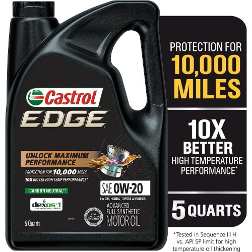 Edge 0w-20 Advanced Full Synthetic Motor Oil - 5 Quarts