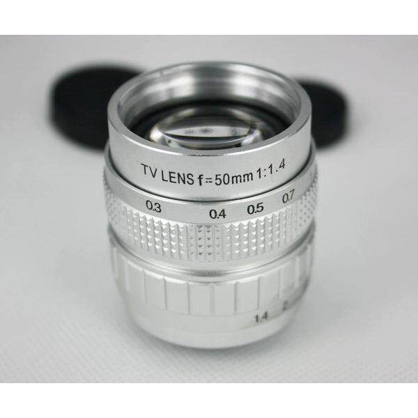 50mm Silver F1.4 CCTV TV Lens Mount For GF3 GF2 GF1 G3 EP1 2 EPL1 2