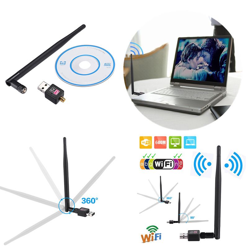 2.4GHz USB Wireless Wifi Adapter 600mbps 802.11n USB
