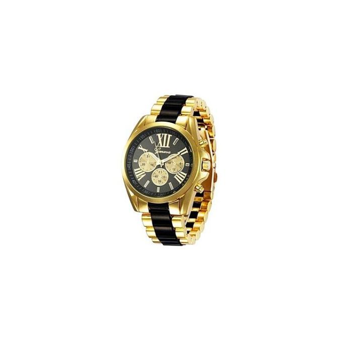 New Full Stainless Steel Wrist Watch-Gold/Blue