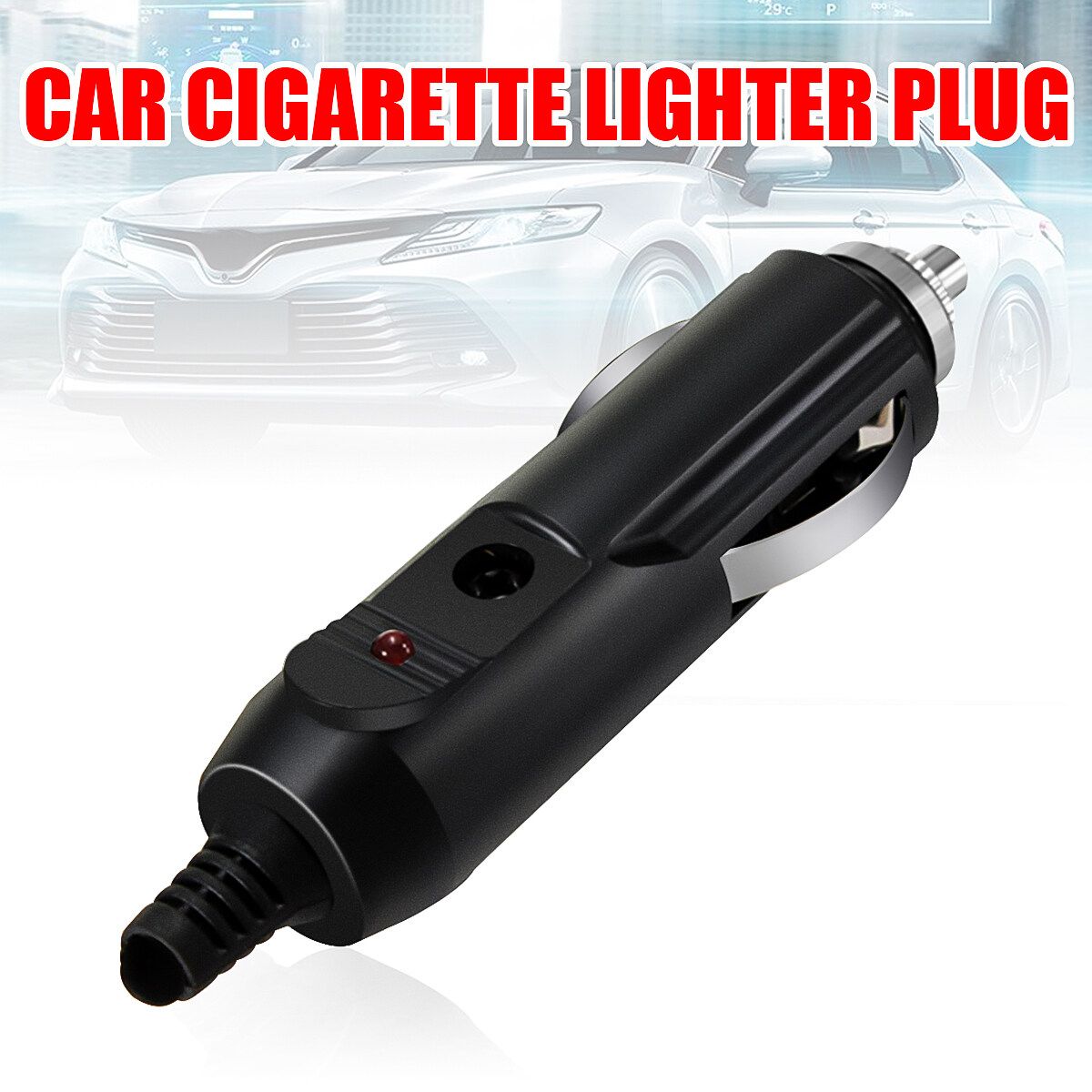 12v Male Car Ciga Socket Plug Connector Auxiliary Wire In Type LED