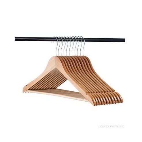 Quality Cloth Wooden Hangers - Pack Of 10