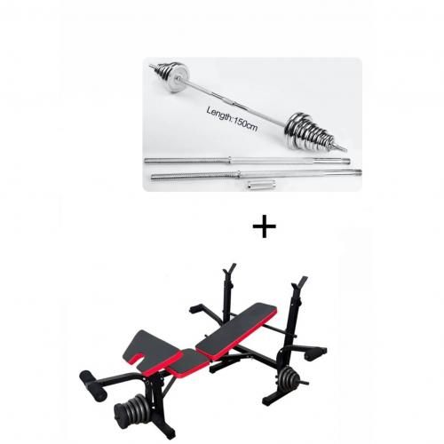 BENCH PRESS WITH 30KG BARBELL.