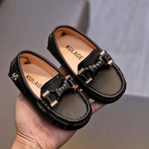 Kids Boys Trendy Loafers(Black)