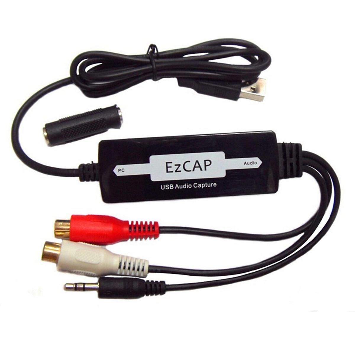EzCAP USB 3.5mm Audio Capture Grabber Edit Audio Cable to