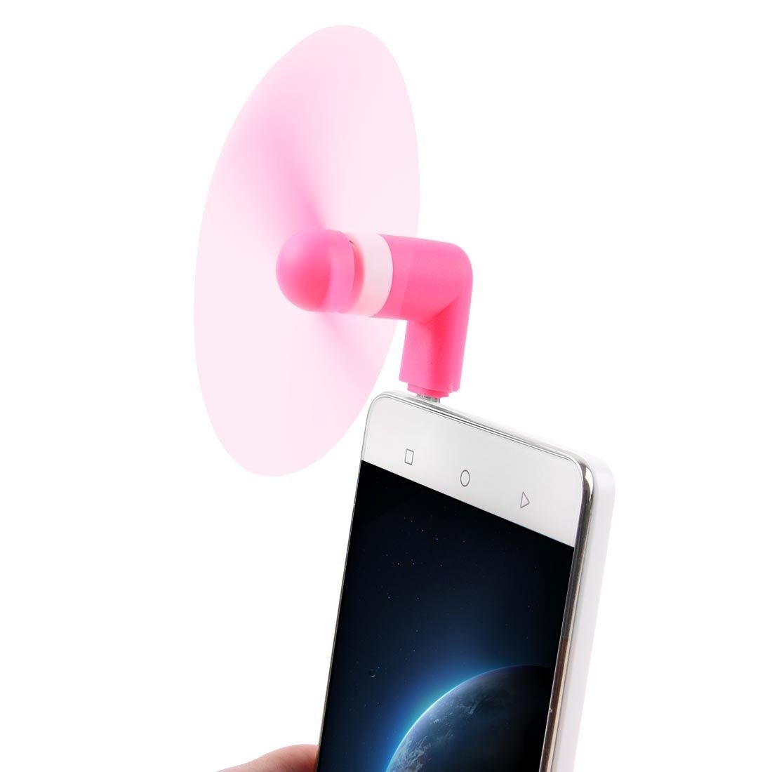 USB 3.1 Type-C Port Mini Fan With Two Leaves, For Mobile Phone With OTG Function & USB 3.1 Type-C Port(Magenta)