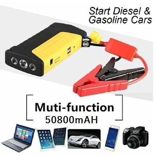 JUMP STARTER KIT And POWER BANK For Cars, Laptop & Mobile Devices - Emergency Car Battery 50800mAH 12V ULTRASAFE LITHIUM  - Torch Light-