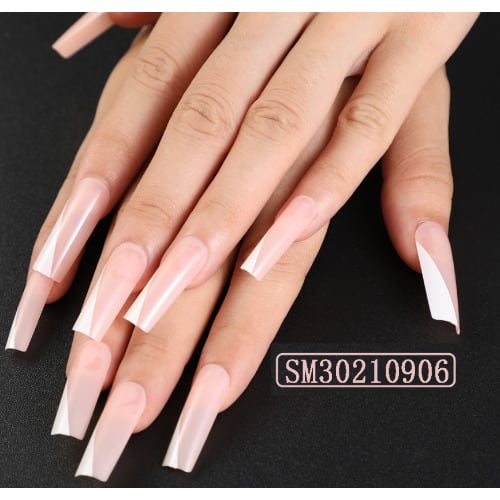 Ballet Coffin Full Cover Long Press On Nail - Sm30210906  - 24 Pieces