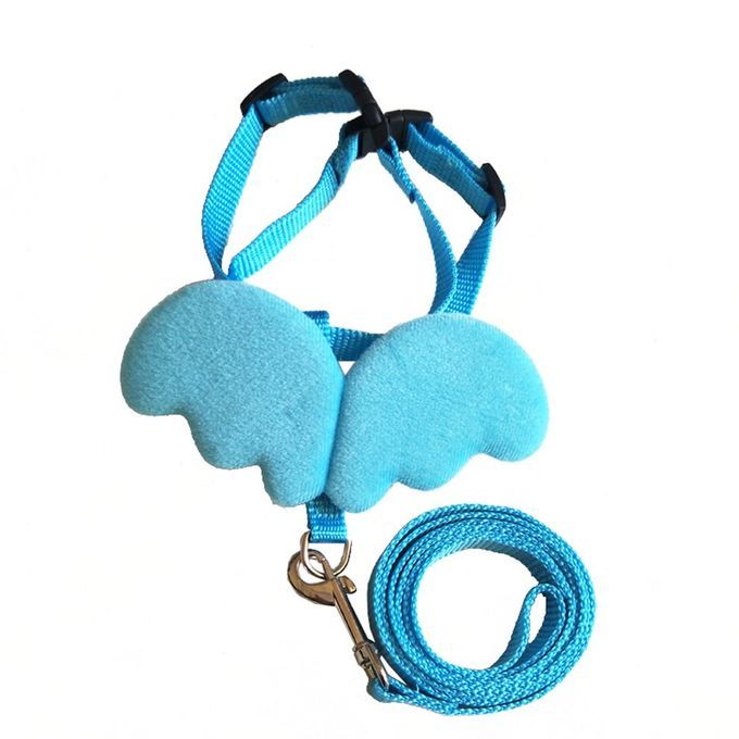 Cute Angel Wing Pet Dog Leashes Collars For Small Adjustable Harness Blue