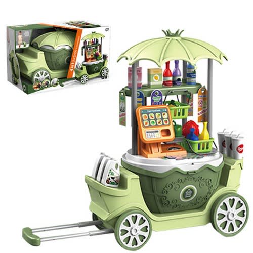 4 In 1 Surprise Cooking Food Car Pretend Cooking Play Set Toys For Children - 47 Pcs