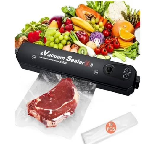Automatic Food Preservation Vacuum Sealer With Free 10 Pieces Of Nylon Sealer Bags
