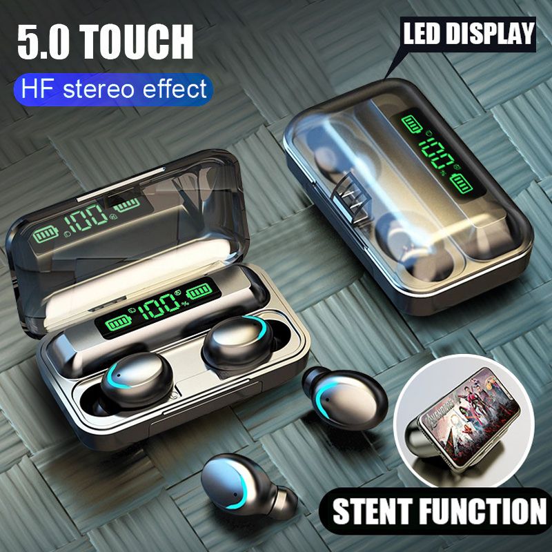 Bluetooth 5.0 Headphones Hifi 9D Stereo LED Charging Case Headsets