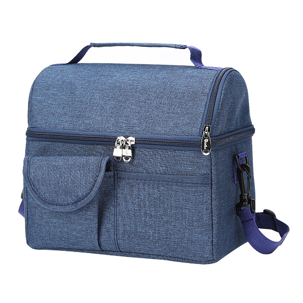 Portable Double Layer Insulated Cooler Bag Lunch Bag Tote