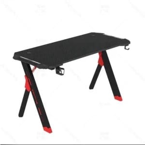 Modern Y Leg Shaped Rgb Led Lights Gaming Table - 1.2m - Black