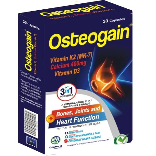 Bone Osteogain Capsules Calcium, Vitamin D3 And Vitamin K2