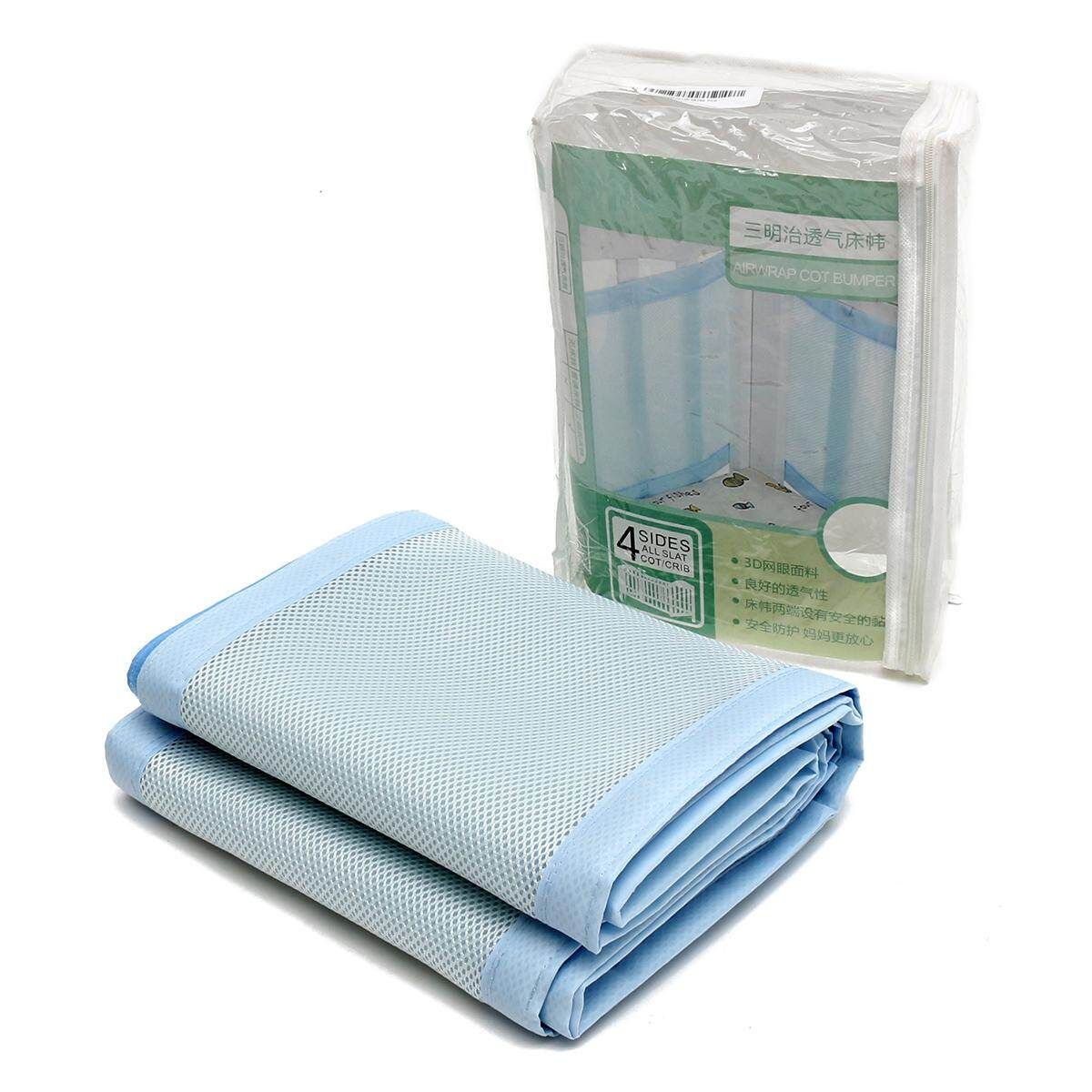 Sweet Dreams Air Pad - Baby Cot Bumper Style Mesh Safety Protection - Blue