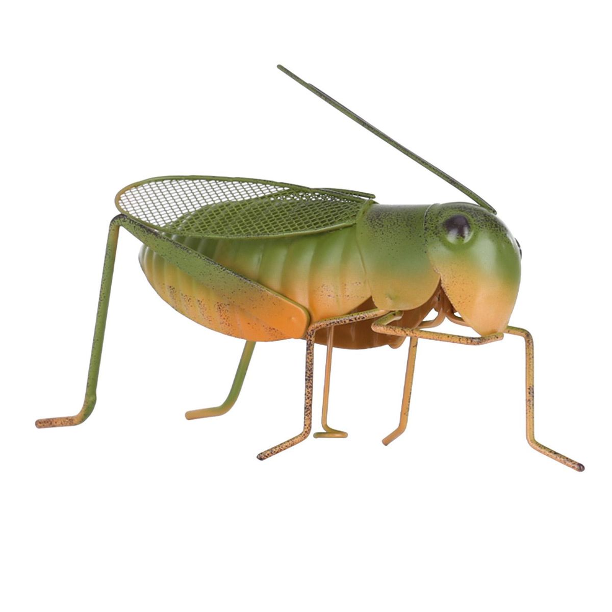 Tooarts Iron Grasshopper Sculpture Animal Wall Decor Handmade Craft Ornament Garden Decoration Photography Prop Package with Nails