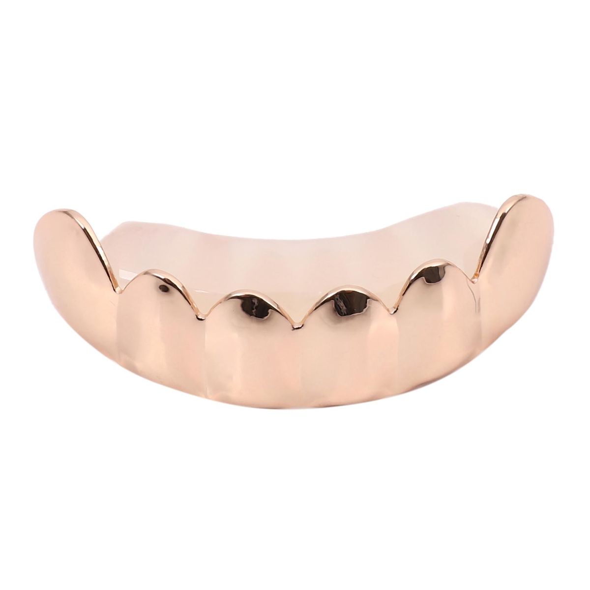 Hip Hop Teeth Top Mouth Teeth Grills Removable 4x1.1cm Rose gold