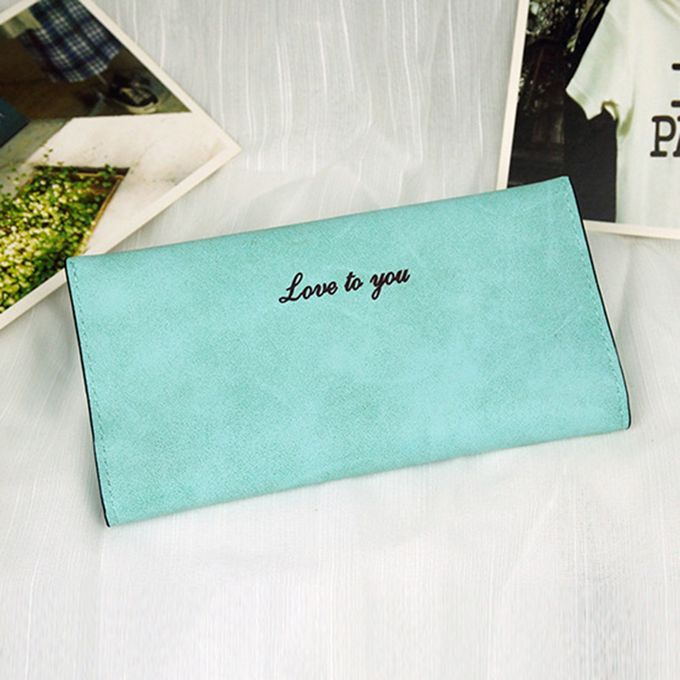 Women Wallet Long Purse Love To You Solid Color Clutch Vintage Fashion Money Clip Coin Pocket