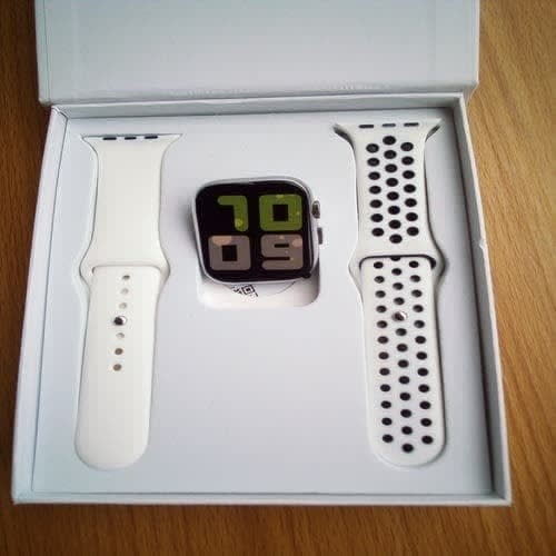 T55 Smart Watch With Magnetic Charging- White