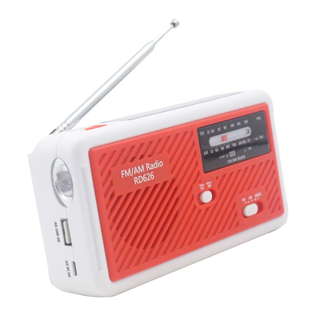 4 Way Powered Emergency Radio Solar Crank Battery AMFM Alert Radio