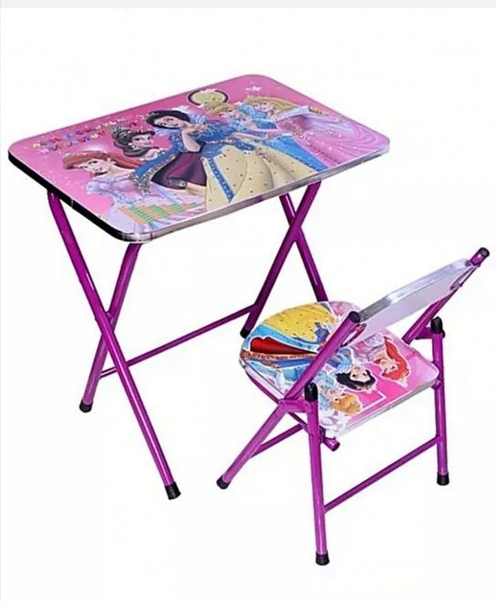 Disney Foldable Chair & Table For Children