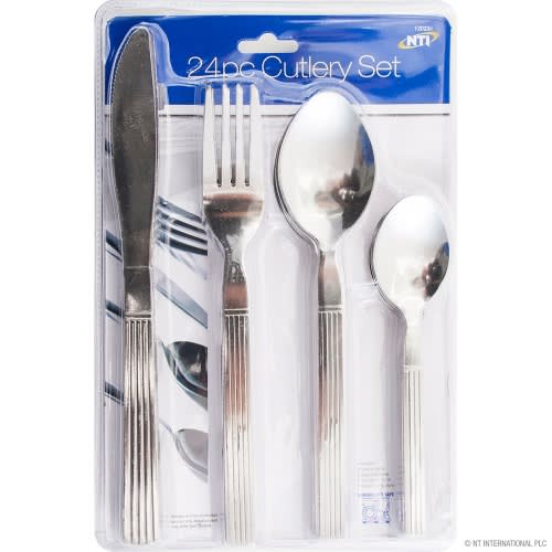 24pc S/s Cutlery Set In Blister Card